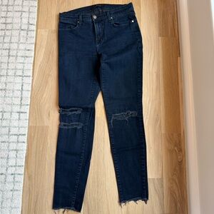 JBrand Cropped Skinny Blue Mercy Jeans